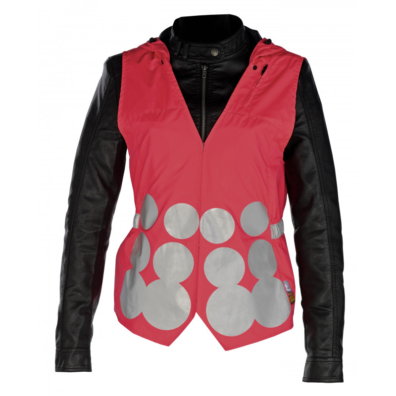 gilet reflechissant rose